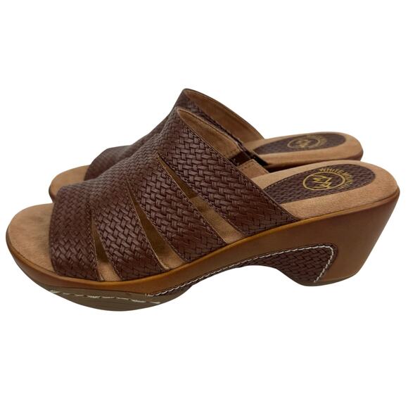 WHITE MOUNTAIN VALORA FAUX LEATHER HEELED SANDALS‎ IN BROWN NWOB SIZE 8.5M - Picture 5 of 13